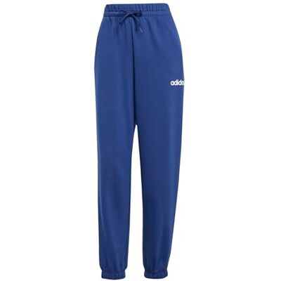 adidas dames Essentials Linear French Terry Cuffed Pants, dark blue/white, XL adidas dames Essentials Linear French Terry Cuffed Pants, dark blue/white, XL