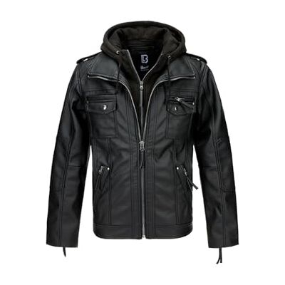 Brandit Black Rock Kunstlederen jas zwart L 100% polyester Casual wear, Rock wear Brandit Black Rock Kunstlederen jas zwart L 100% polyester Casual wear, Rock wear