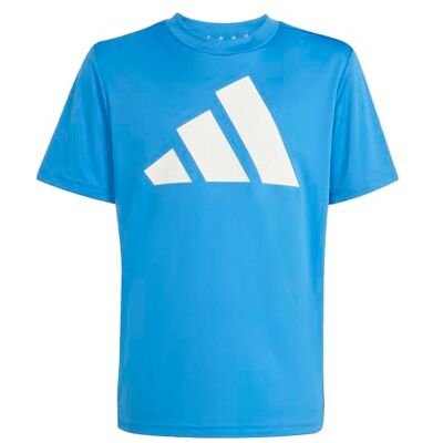 adidas Unisex niños TRAIN ESSENTIALS BIG LOGO T-SHIRT, ray blue/white, 9-10 Years adidas Unisex niños TRAIN ESSENTIALS BIG LOGO T-SHIRT, ray blue/white, 9-10 Years