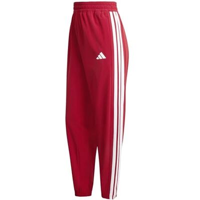 adidas Mujer Train Essentials 3-Stripes Woven Pants, active maroon/white, XS adidas Mujer Train Essentials 3-Stripes Woven Pants, active maroon/white, XS