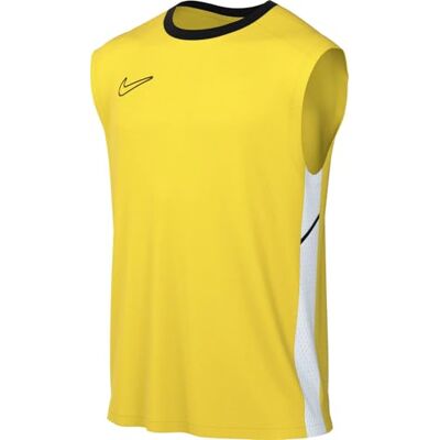 NIKE Academy 25 Dri-Fit FZ9747-719, mouwloos voetbalshirt voor heren, Tour Yellow/Black/White/Black, 3XL NIKE Academy 25 Dri-Fit FZ9747-719, mouwloos voetbalshirt voor heren, Tour Yellow/Black/White/Black, 3XL