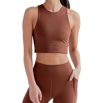 Girlfriend Collective Topanga Marron 2XL Sportbeha - Sports Bra Girlfriend Collective Topanga Marron 2XL Sportbeha - Sports Bra