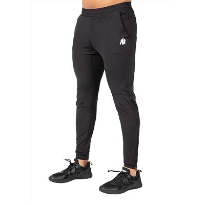 GORILLA WEAR Hamilton Hybrid Pants zwart joggingbroek voor hardlopen, joggen sport dagelijks gebruik vrije tijd nauwe pasvorm sterke grip compressie met logo polyester elastaan zweetafvoerend, zwart, 4XL GORILLA WEAR Hamilton Hybrid Pants zwart joggingbroek voor hardlopen, joggen sport dagelijks gebruik vrije tijd nauwe pasvorm sterke grip compressie met logo polyester elastaan zweetafvoerend, zwart, 4XL