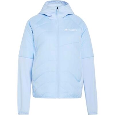 adidas Mujer Terrex Multi CLIMAWARM Insulated Hybrid Hooded Jacket, glow blue, XS adidas Mujer Terrex Multi CLIMAWARM Insulated Hybrid Hooded Jacket, glow blue, XS