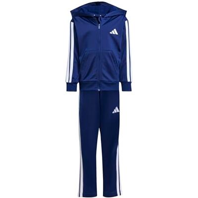 adidas uniseks-kind Essentials 3 Stripes Regular Fit Track Suit, dark blue/white, 5-6 Years adidas uniseks-kind Essentials 3 Stripes Regular Fit Track Suit, dark blue/white, 5-6 Years