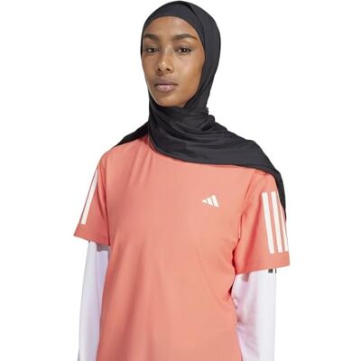 adidas Dames Own the Run 3 Stripes Hijab, Black, One size adidas Dames Own the Run 3 Stripes Hijab, Black, One size