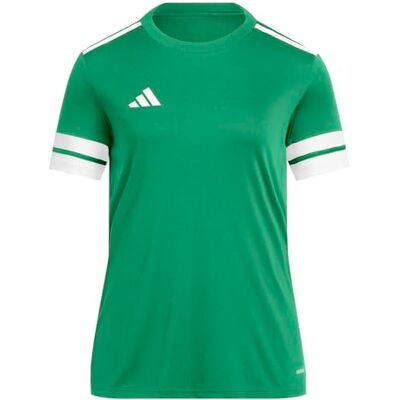 adidas dames Squadra25 Jersey Short Sleeve Shirt, team green/white, M adidas dames Squadra25 Jersey Short Sleeve Shirt, team green/white, M