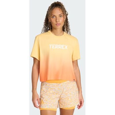 adidas Mujer Terrex Multi Tee Meadow Pack, Semi Ice Tangerine, S adidas Mujer Terrex Multi Tee Meadow Pack, Semi Ice Tangerine, S