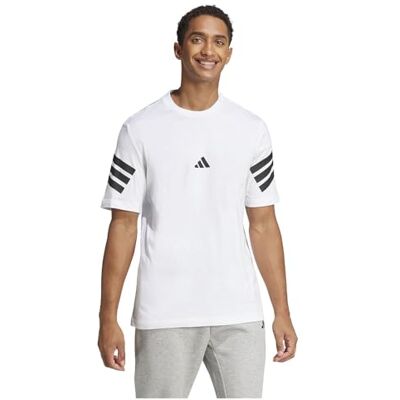 adidas Hombre FUTURE ICONS THREE STRIPES TEE, white, L Short adidas Hombre FUTURE ICONS THREE STRIPES TEE, white, L Short