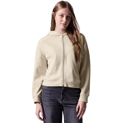 STREET ONE STUDIO Beigekleurige Model 42 Hoodie Trui - Cardigan STREET ONE STUDIO Beigekleurige Model 42 Hoodie Trui - Cardigan