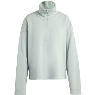 adidas Mujer SOFT LUX QUARTER-ZIP, Wonder Sage, L adidas Mujer SOFT LUX QUARTER-ZIP, Wonder Sage, L