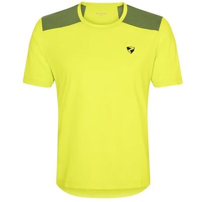 Ziener Heren NEMINDO functioneel shirt fiets outdoor fitness sport ademend, sneldrogend, korte mouwen, bitter citroen, 54 Ziener Heren NEMINDO functioneel shirt fiets outdoor fitness sport ademend, sneldrogend, korte mouwen, bitter citroen, 54