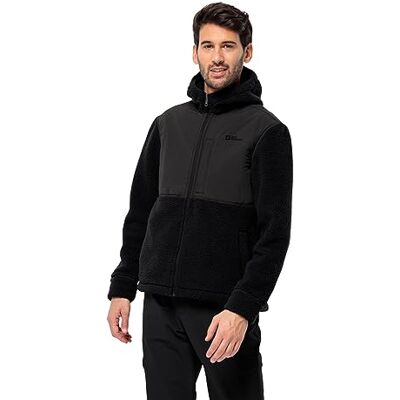 Jack Wolfskin Heren Rock Light jas met capuchon M fleece, zwart, L, Zwart, L Jack Wolfskin Heren Rock Light jas met capuchon M fleece, zwart, L, Zwart, L