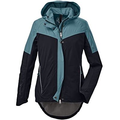 killtec Women's Functioneel jack met capuchon en spatscherm, opvouwbaar, waterdicht KOS 27 WMN JCKT, dark navy, 36, 38292-000 killtec Women's Functioneel jack met capuchon en spatscherm, opvouwbaar, waterdicht KOS 27 WMN JCKT, dark navy, 36, 38292-000
