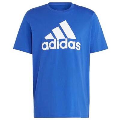 adidas Heren Essentials Single Jersey Big Logo Tee (Plus Size), Semi Lucid Blue, M Extra Tall adidas Heren Essentials Single Jersey Big Logo Tee (Plus Size), Semi Lucid Blue, M Extra Tall