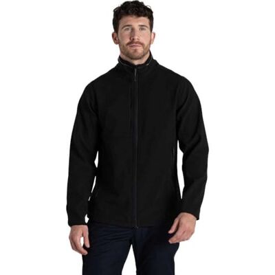 Craghoppers Expert Heren Basecamp Softshell Fleece Jas, Zwart, L Craghoppers Expert Heren Basecamp Softshell Fleece Jas, Zwart, L