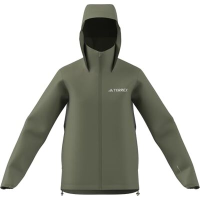 adidas Mujer Terrex Multi Essentials 2 Layer Rain Jacket, tent green, L adidas Mujer Terrex Multi Essentials 2 Layer Rain Jacket, tent green, L