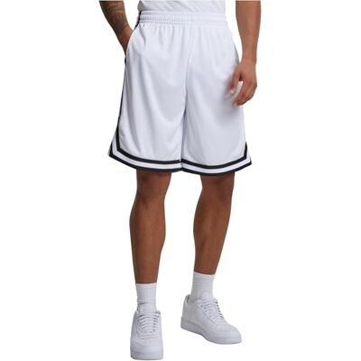 Urban Classics Stripes Mesh Shorts Shorts zwart-wit Active wear, Basics, sport, Street wear, Yoga Urban Classics Stripes Mesh Shorts Shorts zwart-wit Active wear, Basics, sport, Street wear, Yoga
