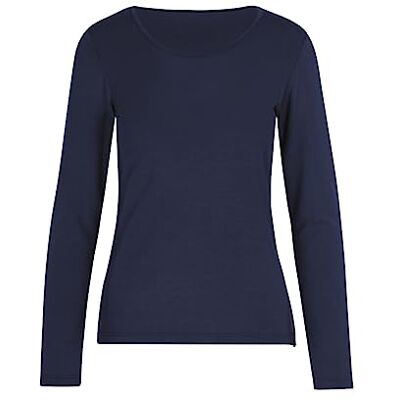 Trigema Damesshirt van viscose 3/4 mouwen, navy, XL Trigema Damesshirt van viscose 3/4 mouwen, navy, XL