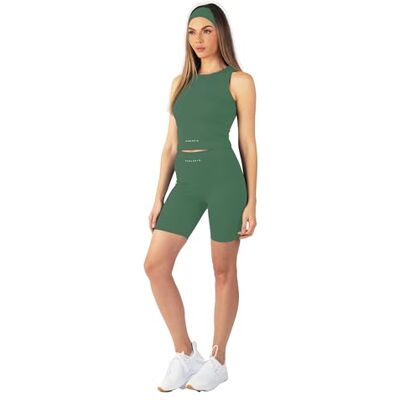 Carlheim Women's Serenita Active Collection Shorts 8", Saga Green, Large Carlheim Women's Serenita Active Collection Shorts 8", Saga Green, Large