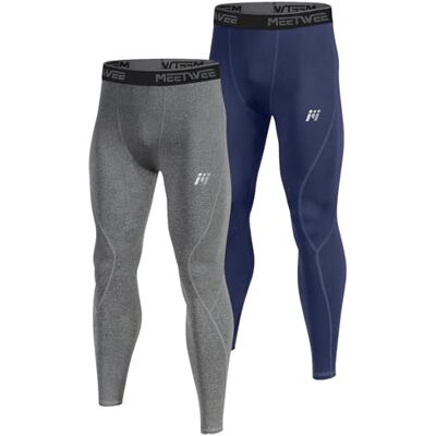 MEETWEE Thermische broek voor heren, thermisch ondergoed, lange panty, warm, compressie, basislaag leggings MEETWEE Thermische broek voor heren, thermisch ondergoed, lange panty, warm, compressie, basislaag leggings
