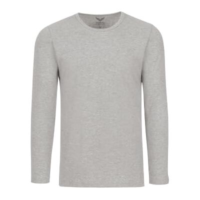 Trigema Heren shirt met lange mouwen, Grau-melange, S Trigema Heren shirt met lange mouwen, Grau-melange, S