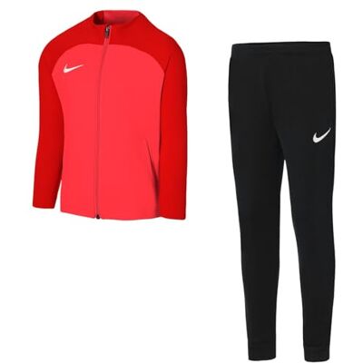 NIKE Trainingspak voor kinderen, uniseks, Lk Nk Df Acdpr Trk Suit K, helder karmozijn/zwart/wit, DJ3363-635, L NIKE Trainingspak voor kinderen, uniseks, Lk Nk Df Acdpr Trk Suit K, helder karmozijn/zwart/wit, DJ3363-635, L