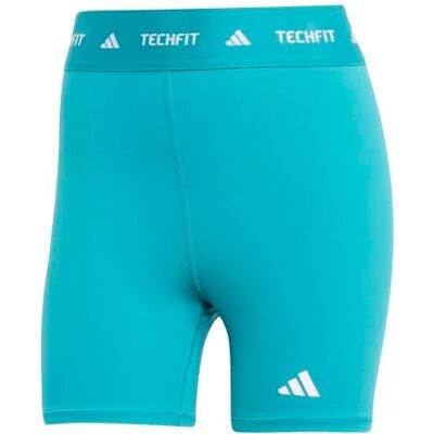 adidas Dames TECHFIT Short Leggings, pure teal, XXL 4 inch adidas Dames TECHFIT Short Leggings, pure teal, XXL 4 inch