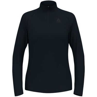Odlo Rigi Fleecepullover voor dames, midlayer met halve ritssluiting, lange mouwen, wandelshirt Odlo Rigi Fleecepullover voor dames, midlayer met halve ritssluiting, lange mouwen, wandelshirt