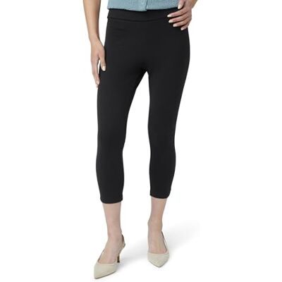 HUE Dames Wide Waistband Blackout Cotton Capri Leggings, Assorted Panty's, zwart, L HUE Dames Wide Waistband Blackout Cotton Capri Leggings, Assorted Panty's, zwart, L