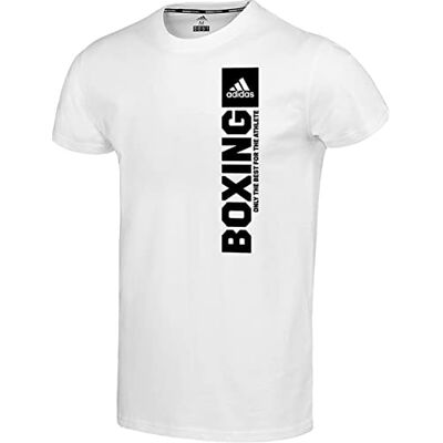 adidas T-shirt Community Vertical, uniseks sportshirt voor heren en dames, korte mouwen, 100% katoen, maat, witzwart, XL adidas T-shirt Community Vertical, uniseks sportshirt voor heren en dames, korte mouwen, 100% katoen, maat, witzwart, XL
