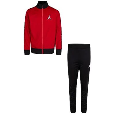 NIKE Jordan Air Jordan Tricot trainingspak voor jongens, rood, code 95A449-KR5, Rood/Zwart, 8-10 Jaar NIKE Jordan Air Jordan Tricot trainingspak voor jongens, rood, code 95A449-KR5, Rood/Zwart, 8-10 Jaar