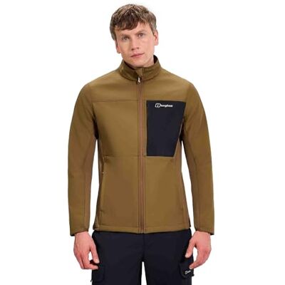 Berghaus Heren Ghlas 3.0 Softshel jas, Bark/Jet Zwart, 3XL Berghaus Heren Ghlas 3.0 Softshel jas, Bark/Jet Zwart, 3XL