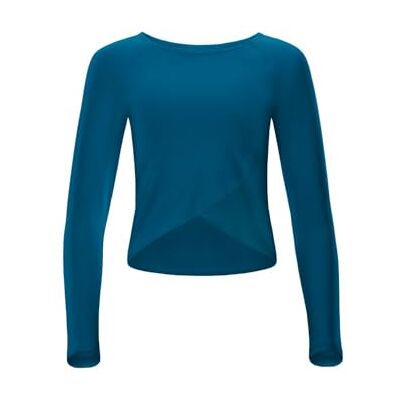 WINSHAPE Functional Light And Soft Cropped Long Sleeve Top Aet131ls Mit Overlap-applikation dames Yoga-Shirt WINSHAPE Functional Light And Soft Cropped Long Sleeve Top Aet131ls Mit Overlap-applikation dames Yoga-Shirt