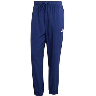 adidas heren Essentials Small Logo Stanford Elasticated Pants, dark blue/white, M Tall adidas heren Essentials Small Logo Stanford Elasticated Pants, dark blue/white, M Tall