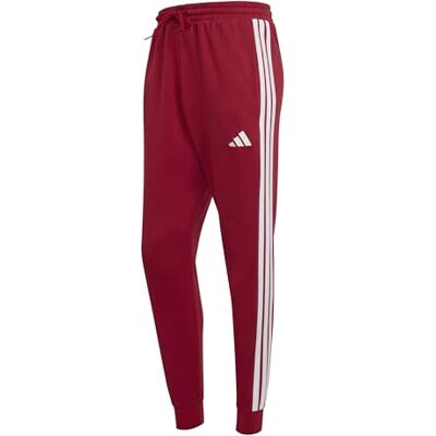 adidas Hombre ESSENTIAL THREE STRIPES FRENCH TERRY PANT, active maroon/white, XS adidas Hombre ESSENTIAL THREE STRIPES FRENCH TERRY PANT, active maroon/white, XS