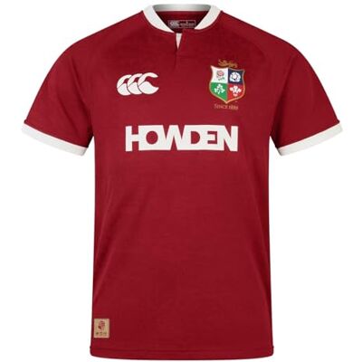 Canterbury Uniseks volwassen Britse en Ierse leeuwen replica jersey, rode dahlia, klein Canterbury Uniseks volwassen Britse en Ierse leeuwen replica jersey, rode dahlia, klein