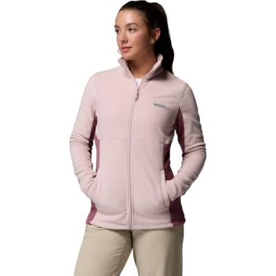Columbia Dames Basin Trail 3 volledige ritssluiting, volledige rits fleece jas, mineraal roze/antiek mauve, groot Columbia Dames Basin Trail 3 volledige ritssluiting, volledige rits fleece jas, mineraal roze/antiek mauve, groot