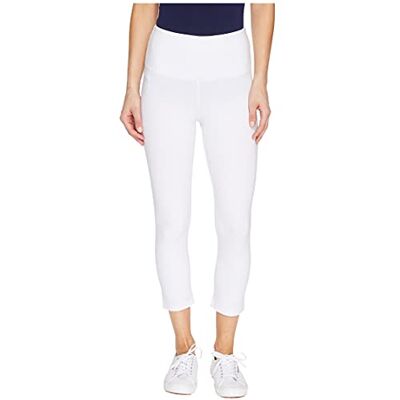Tribal womens Flatten It Stretch Jersey Capri leggings pants, White, Medium US Tribal womens Flatten It Stretch Jersey Capri leggings pants, White, Medium US