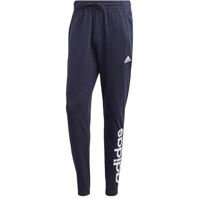 adidas Heren Essentials Single Jersey Tapered Elasticized Cuff Logo Pants, Legend Ink, M adidas Heren Essentials Single Jersey Tapered Elasticized Cuff Logo Pants, Legend Ink, M