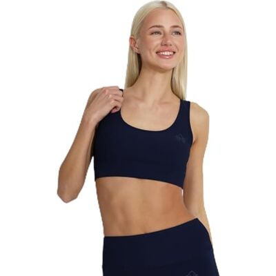 Carlheim Women's active wear Sports Bra Ribbed Classic Helle, Navy, X-Large Carlheim Women's active wear Sports Bra Ribbed Classic Helle, Navy, X-Large