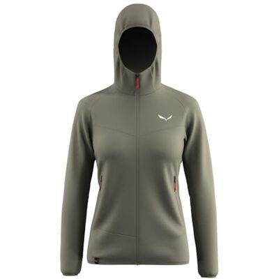 Salewa Puez Altavia Polarlite jas met capuchon W, faded green, M Salewa Puez Altavia Polarlite jas met capuchon W, faded green, M