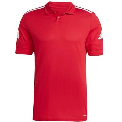 adidas heren Squadra25 Cotton Polo Shirt, team power red/white, L adidas heren Squadra25 Cotton Polo Shirt, team power red/white, L