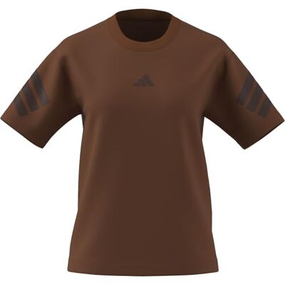 adidas Mujer FUTURE ICONS THREE STRIPES T-SHIRT, Dusky Bronze, L adidas Mujer FUTURE ICONS THREE STRIPES T-SHIRT, Dusky Bronze, L