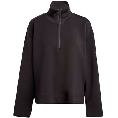 adidas dames Soft Lux Quarter-Zip Sweatshirt, black, XS adidas dames Soft Lux Quarter-Zip Sweatshirt, black, XS