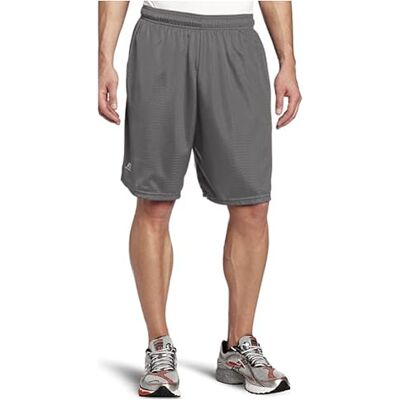 Russell Athletic Heren Mesh Short met zakken, Staal, S Russell Athletic Heren Mesh Short met zakken, Staal, S