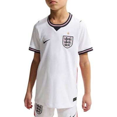 NIKE Engeland Kinderen 7/8 jaar – England National Team Voetbalshirt – WM 2026 Euro Fan Jersey NK Dri-FIT Stadium Home Shirt, White/Speed Red/Obsidian/Obsid NIKE Engeland Kinderen 7/8 jaar – England National Team Voetbalshirt – WM 2026 Euro Fan Jersey NK Dri-FIT Stadium Home Shirt, White/Speed Red/Obsidian/Obsid