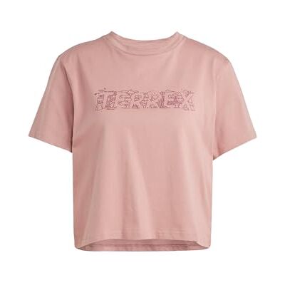 adidas Dames Terrex Graphic T-shirt, Warm Clay, S adidas Dames Terrex Graphic T-shirt, Warm Clay, S
