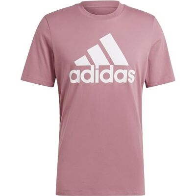 adidas Heren Essentials Single Jersey Big Logo Tee, preloved crimson/white, S adidas Heren Essentials Single Jersey Big Logo Tee, preloved crimson/white, S