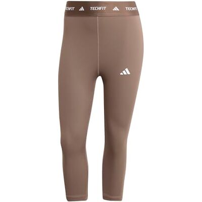 adidas Dames TECHFIT Capri Leggings, Earth Strata, XS adidas Dames TECHFIT Capri Leggings, Earth Strata, XS